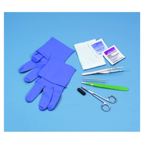 Tray Debridement Sharp W/ Nitrile Gloves/Scalpel #15/Iris Scissors LF Strl 50/Ca